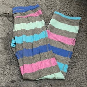 Xhiliration Target Size S Striped Pajama Long Pants - Grey Blue Purple